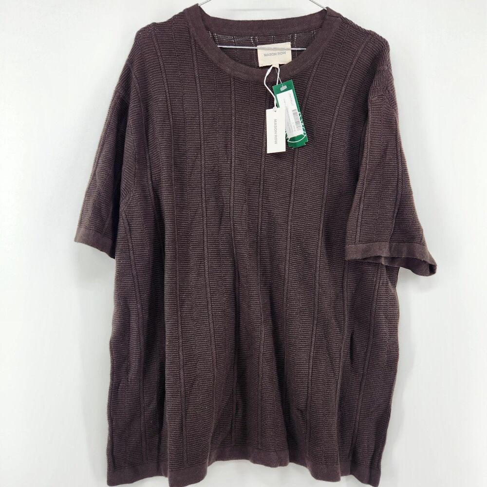 Mason Row Stitch Fix Men’s Brown Medium Bennett Crewneck Sweater T-Shirt NWT